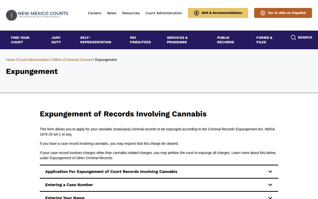 New Mexico court expungement information affecting Lincoln County release records